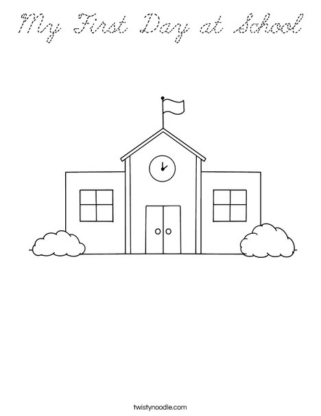 School Coloring Page
