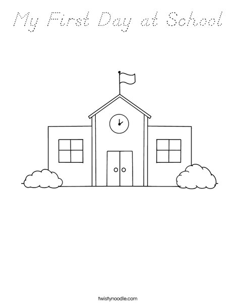 School Coloring Page