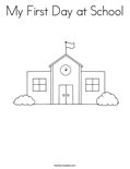 My First Day at School Coloring Page