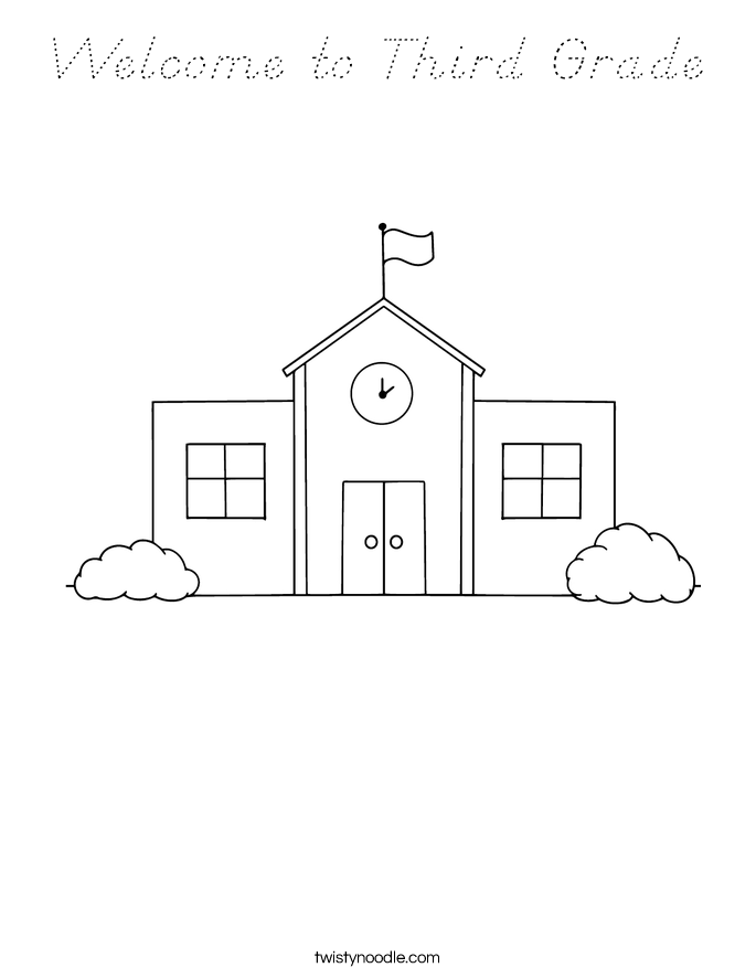 Welcome to Third Grade Coloring Page