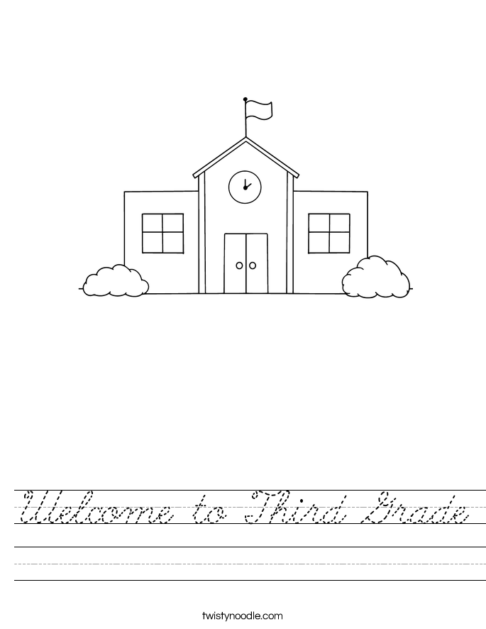 Welcome to Third Grade Worksheet