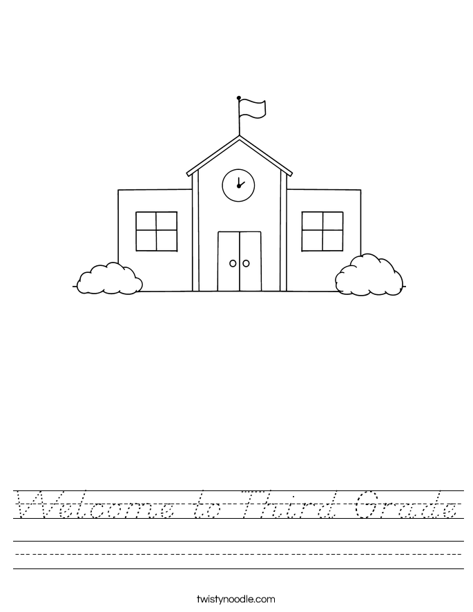 Welcome to Third Grade Worksheet