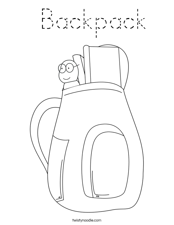  Backpack Coloring Page