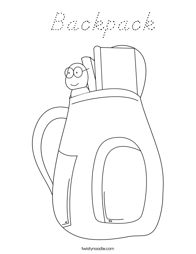  Backpack Coloring Page