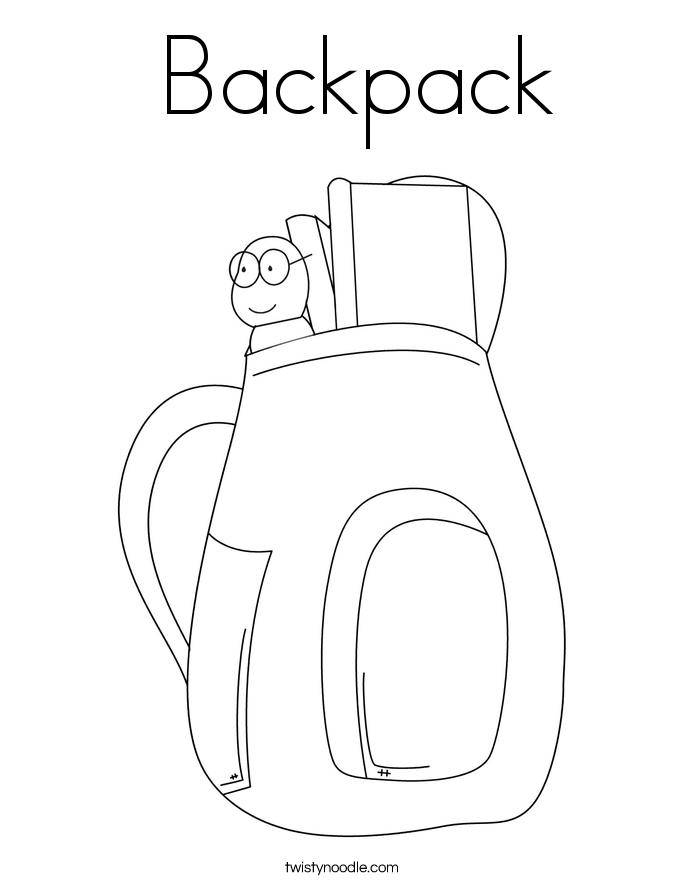  Backpack Coloring Page
