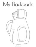 My Backpack Coloring Page