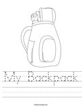 My Backpack Worksheet