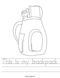 This is my backpack Worksheet