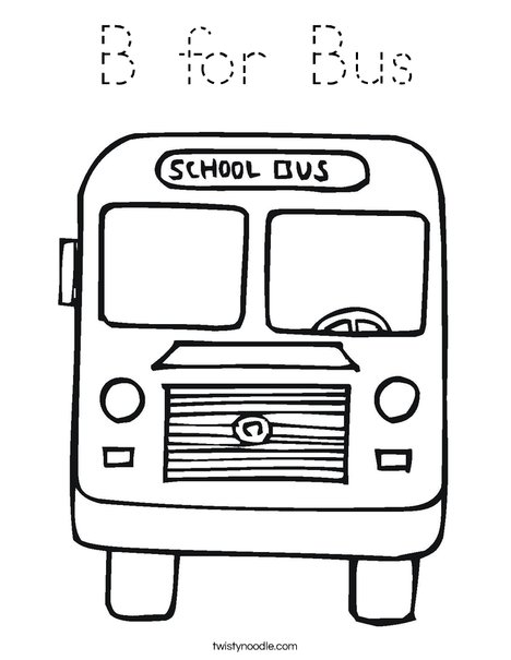Back to School Bus Coloring Page