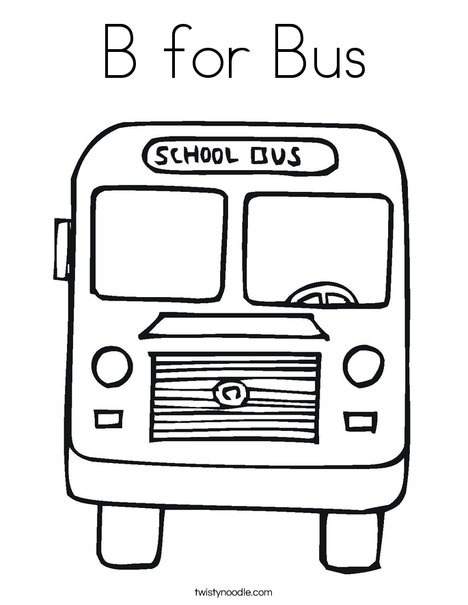 Back to School Bus Coloring Page