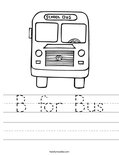 B for Bus Worksheet