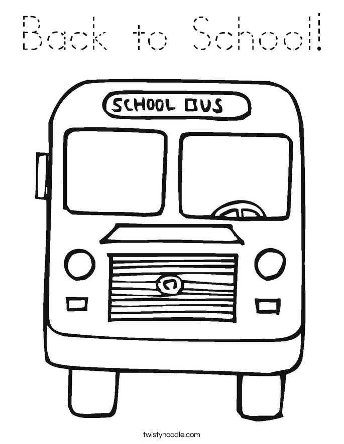 Back to School! Coloring Page