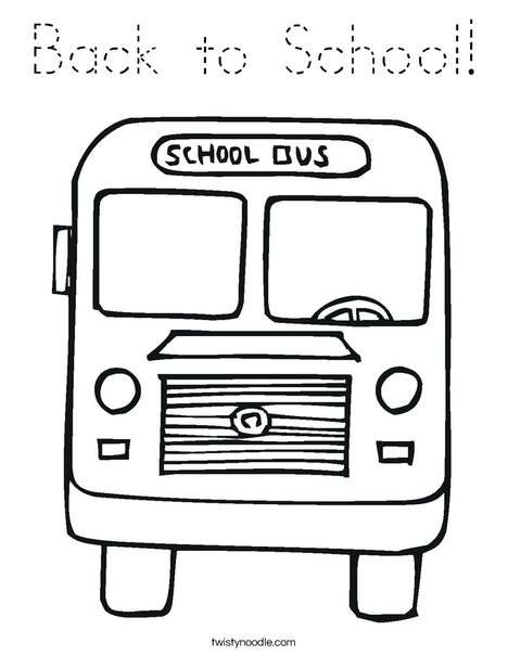 Back to School Bus Coloring Page