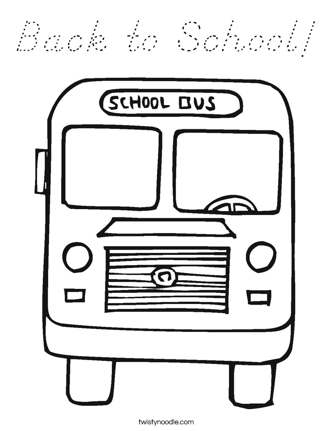 Back to School! Coloring Page