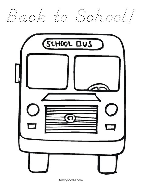 Back to School Bus Coloring Page
