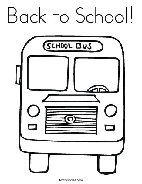 Back to School Bus Coloring Page