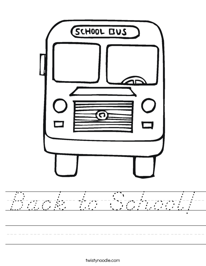 Back to School! Worksheet