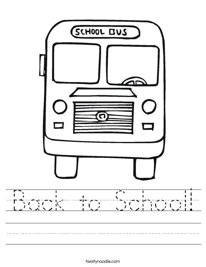 Back to School! Worksheet
