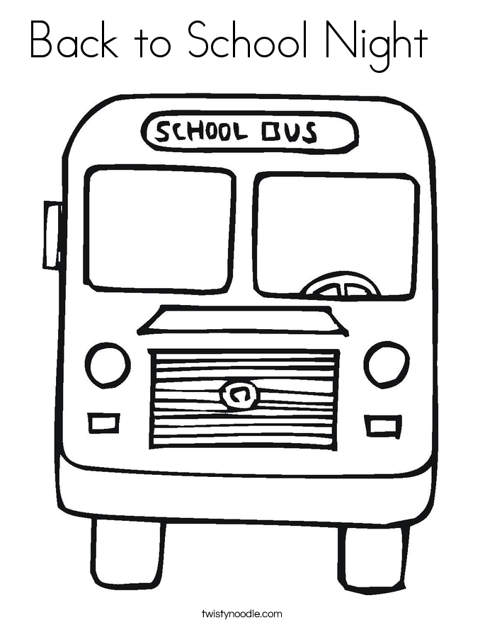 Back to School Night   Coloring Page