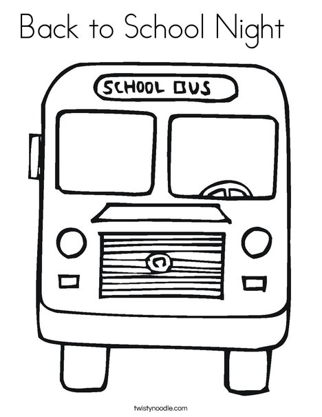 Back to School Bus Coloring Page