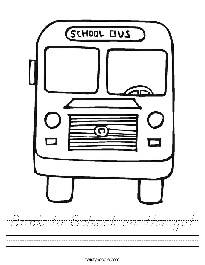 Back to School on the go! Worksheet