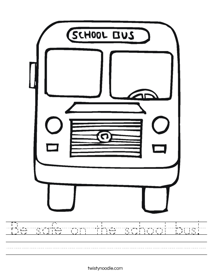 Be safe on the school bus! Worksheet