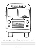Be safe on the school bus! Worksheet