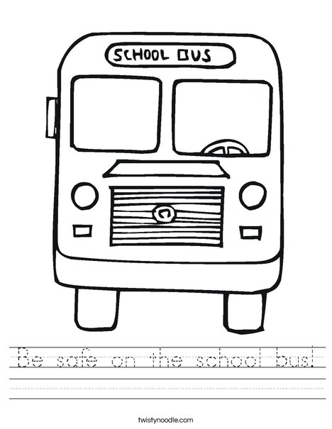 Back to School Bus Worksheet