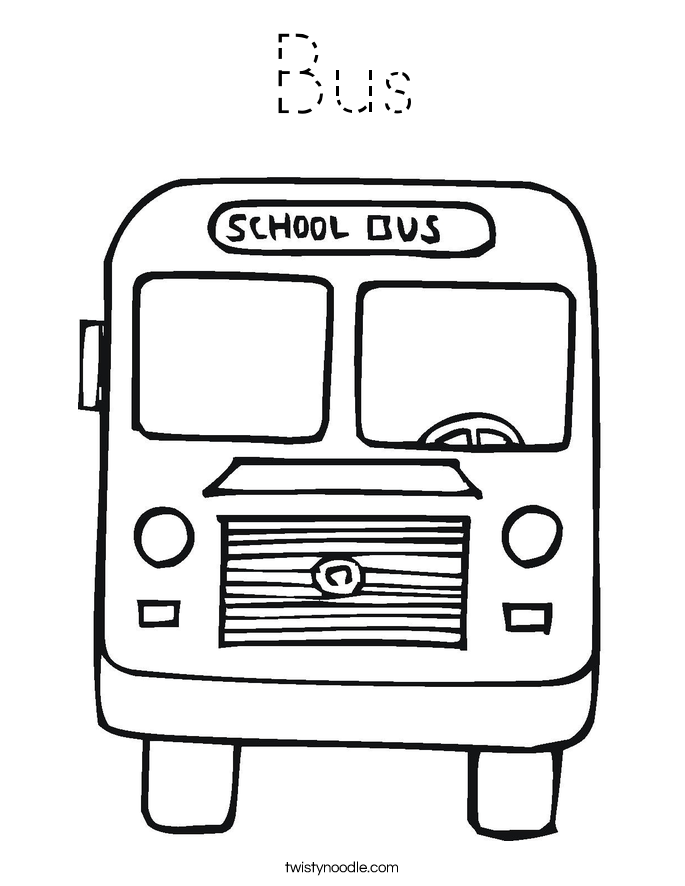 Bus Coloring Page