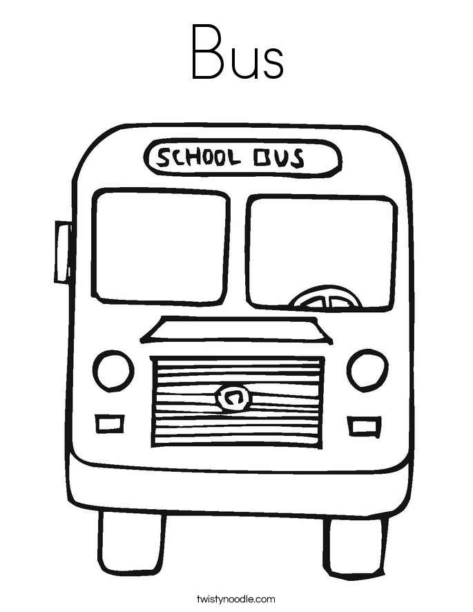 Bus Coloring Page