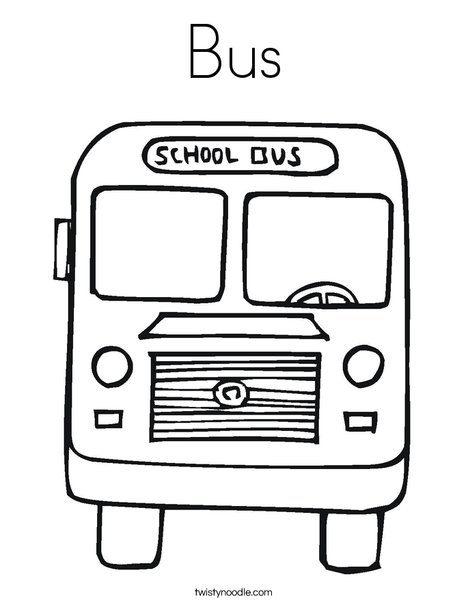 Back to School Bus Coloring Page
