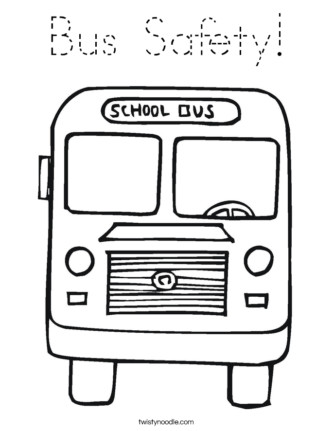 Bus Safety! Coloring Page