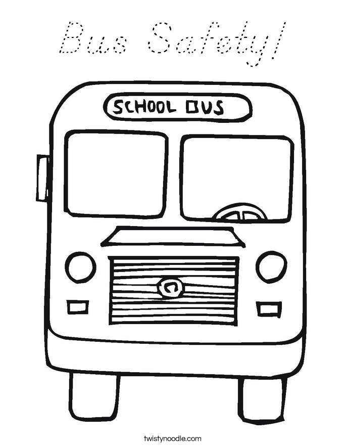 Bus Safety! Coloring Page