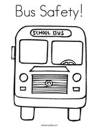 Bus Safety Coloring Page