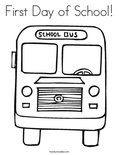 First Day of School! Coloring Page