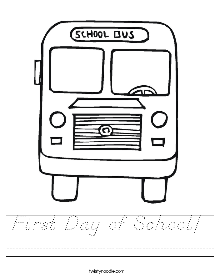 First Day of School! Worksheet