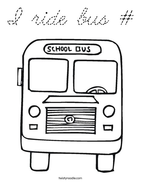 Back to School Bus Coloring Page