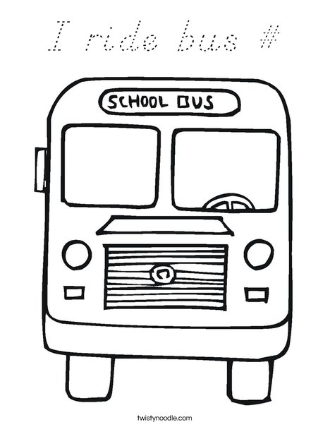Back to School Bus Coloring Page