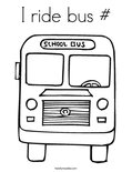 I ride bus # Coloring Page