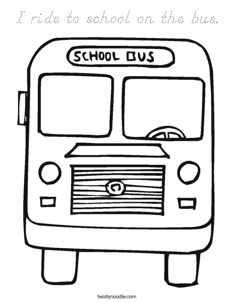 Back to School Bus Coloring Page