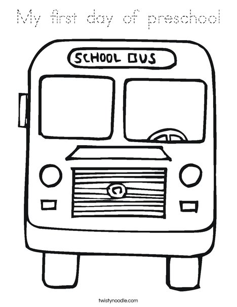 Back to School Bus Coloring Page