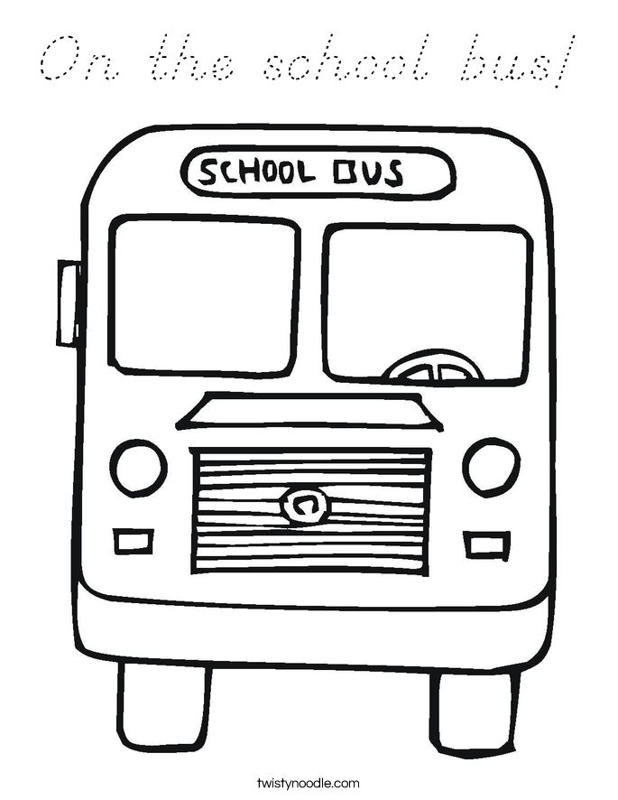 On the school bus! Coloring Page