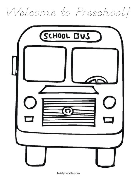 Back to School Bus Coloring Page