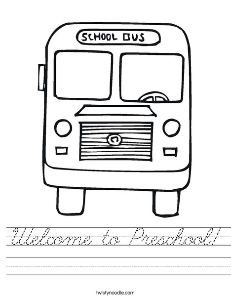 Back to School Bus Worksheet