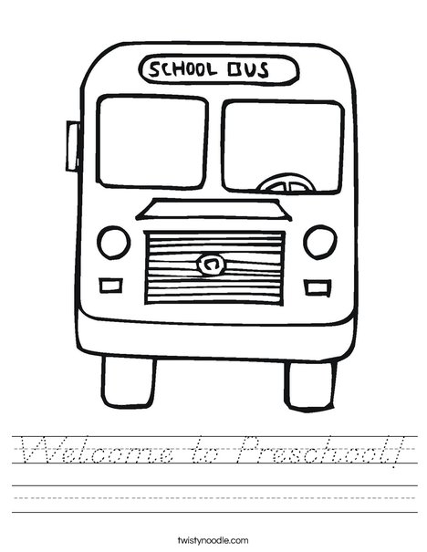 Back to School Bus Worksheet