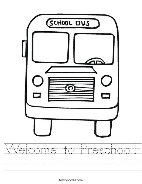 Back to School Bus Worksheet