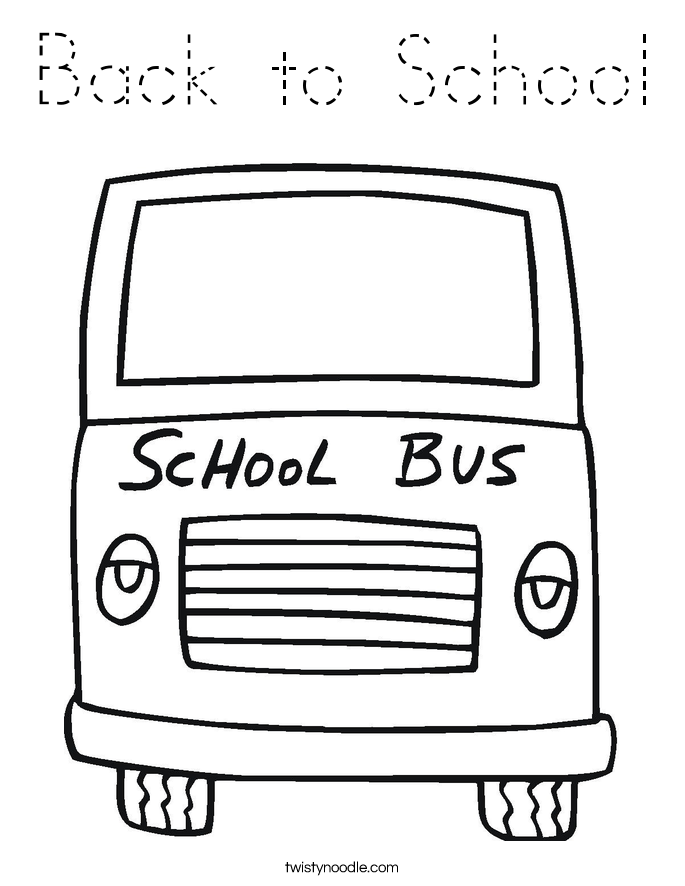 Back to School Coloring Page