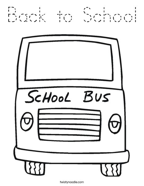 Yellow School Bus Coloring Page
