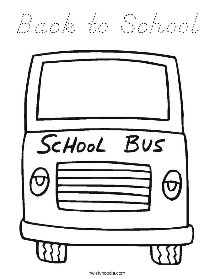 Back to School Coloring Page