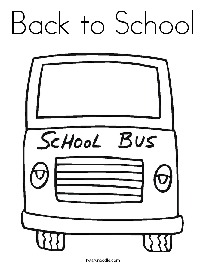 Back to School Coloring Page